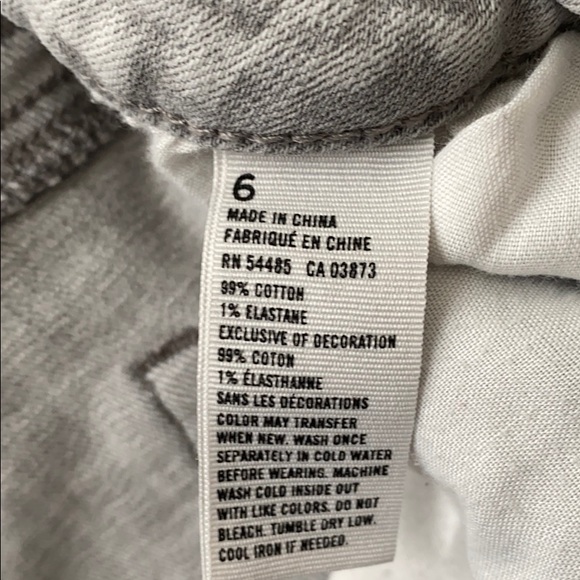 Gray High Waist Jean Shorts - Picture 4 of 4